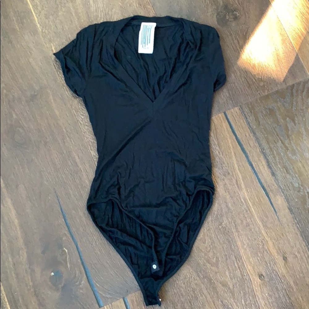 Free People V Neck Tee Bodysuit
